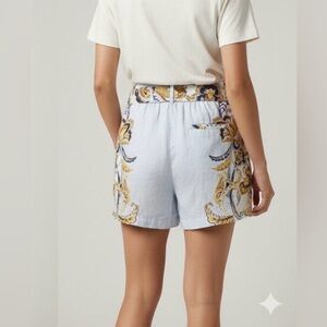 Joie  100% Linen Floral Print Shorts High Waisted size L